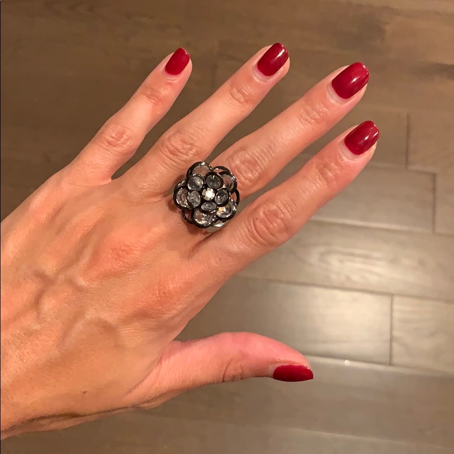 Statement Flower Adjustable Ring